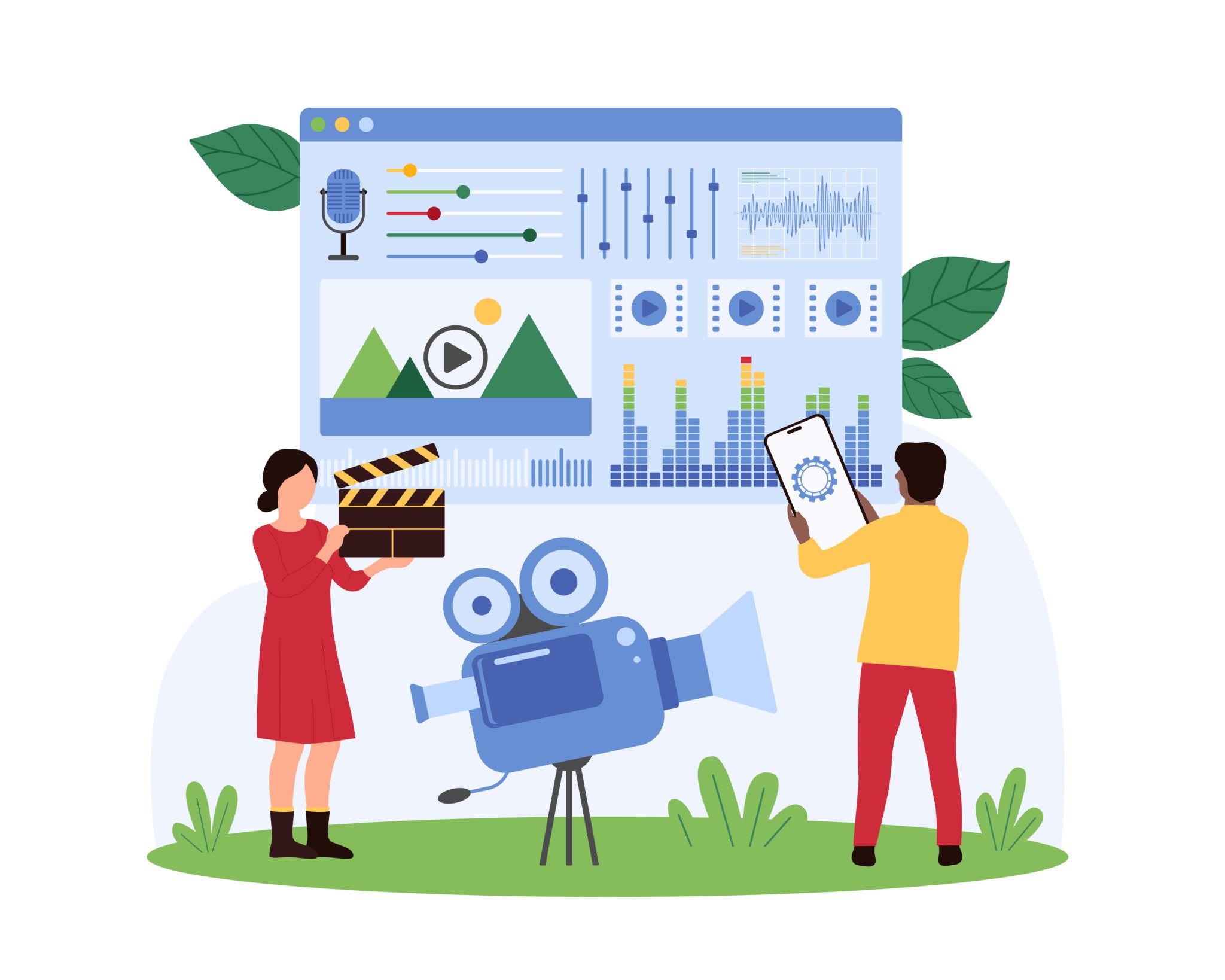 AI视频生成与剪辑界面