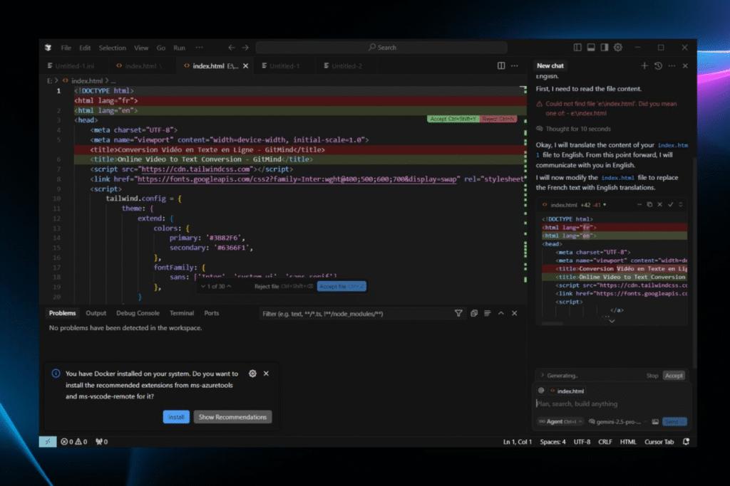 AI自动生成代码界面
