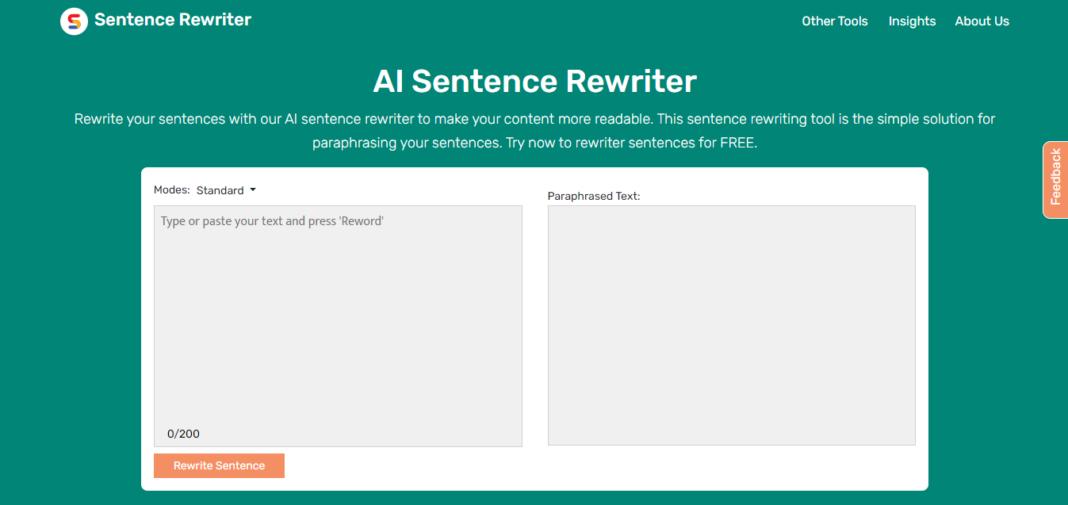 AI文章改写工具界面