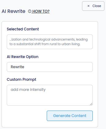 AI文章改写工具界面