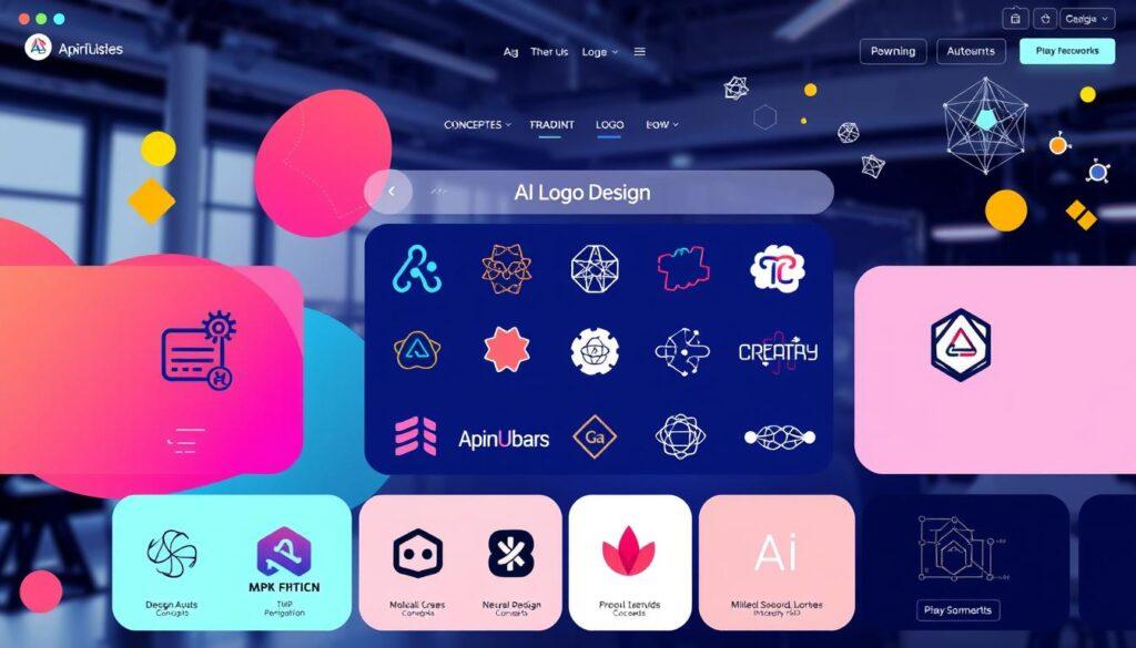 AI生成Logo设计界面