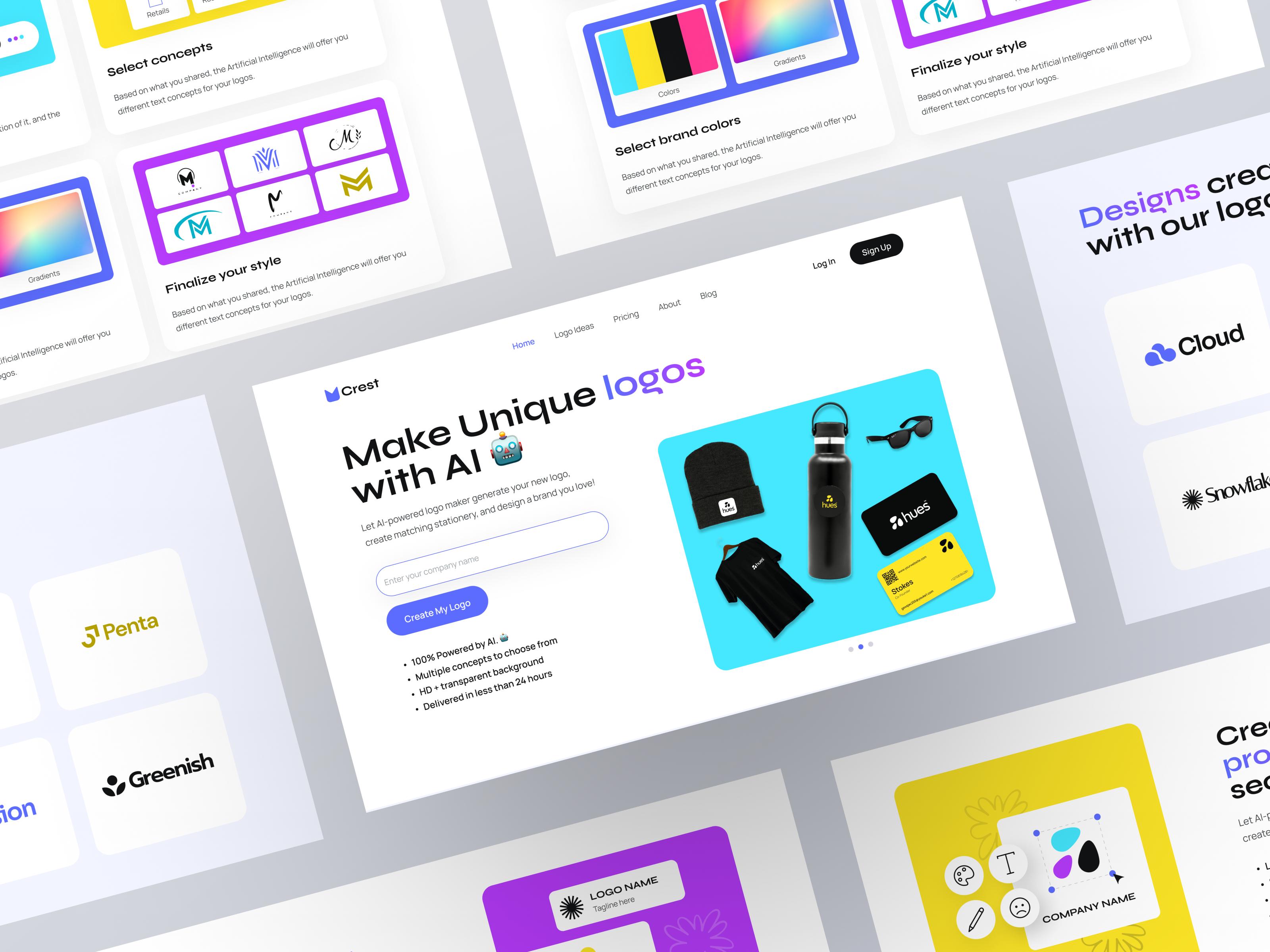 AI生成Logo设计界面