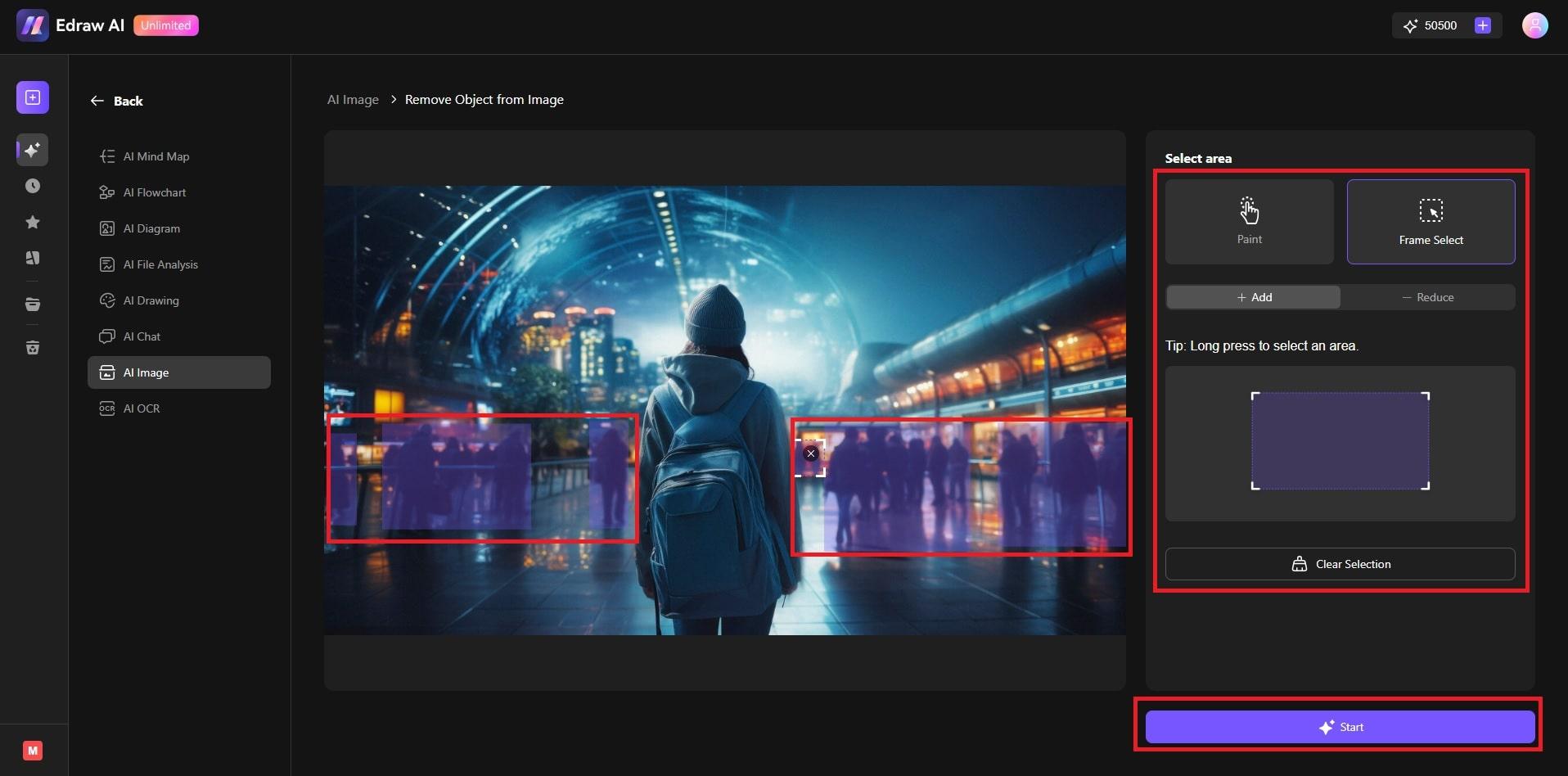 AI去水印工具界面