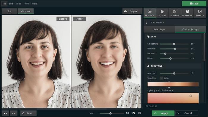 AI修图工具界面