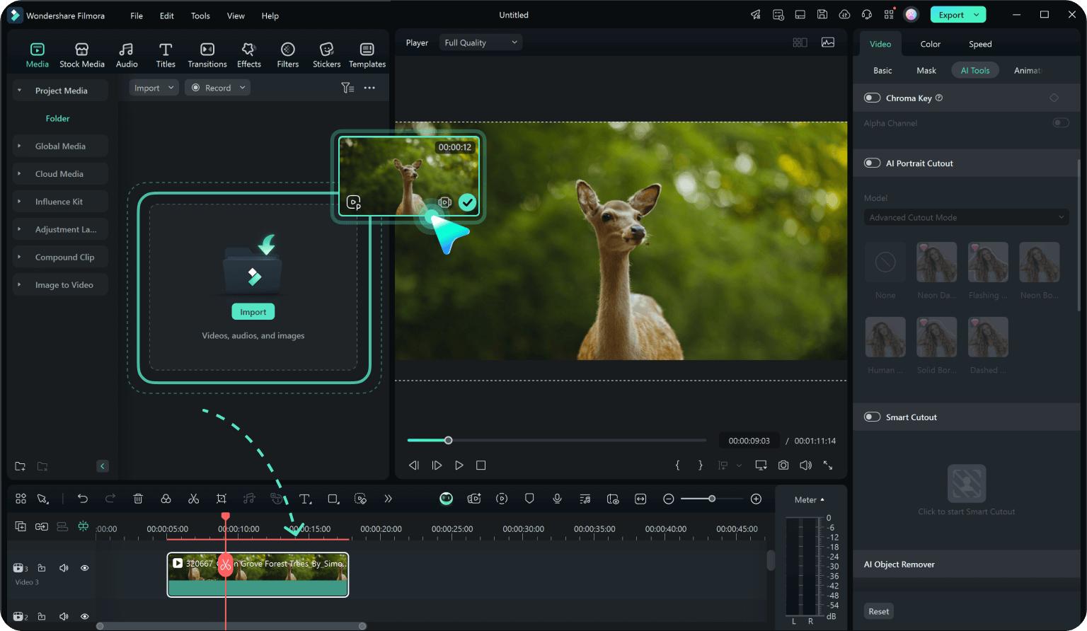 AI视频剪辑界面