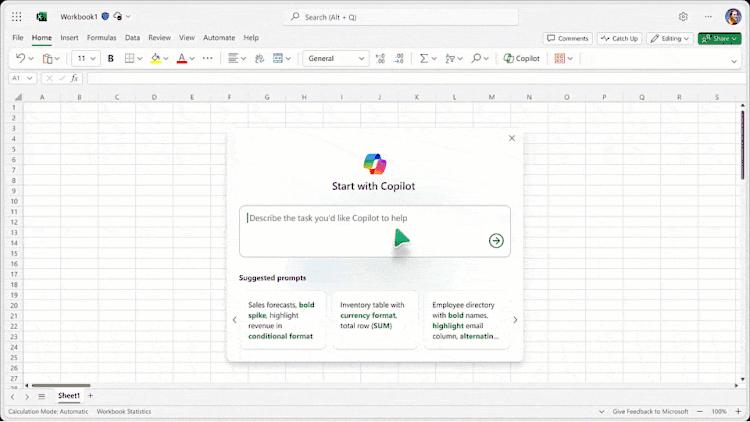 AI表格生成界面