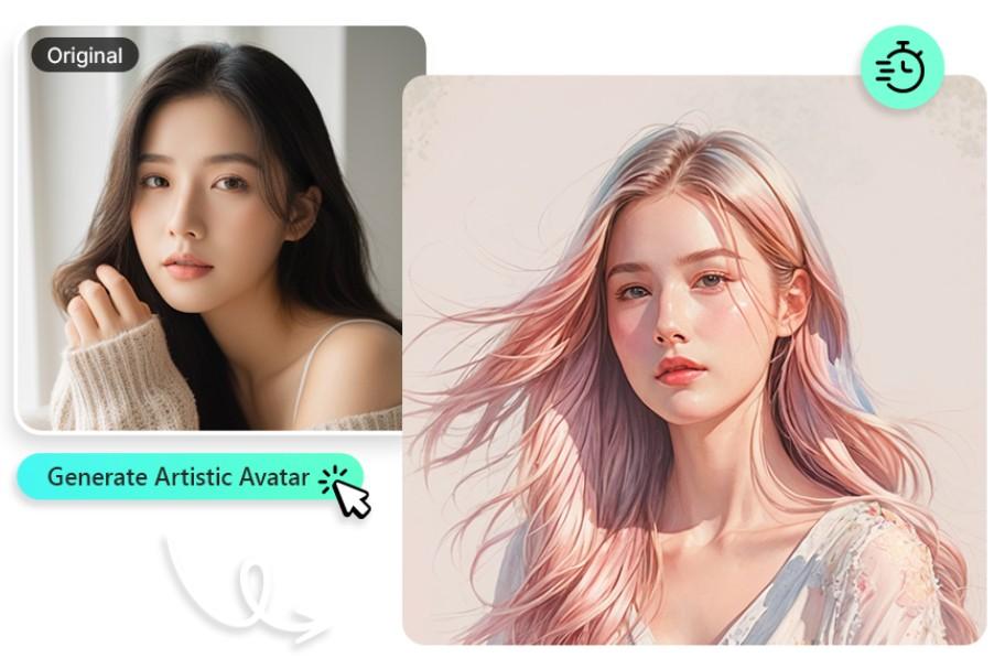 AI头像生成效果